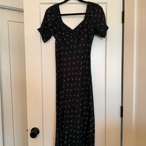 Madewell Black Floral Dress size XXS